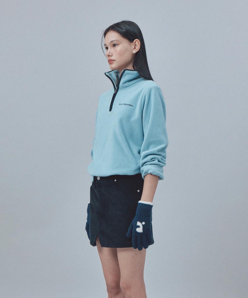 REST&RECREATION Fleece Half Zip-Up - Sky Blue