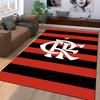 Red and Black Striped Carpet with Star and Unique Letter Design  Suitable for Use As an Anti-slip for Living Room Bedroom Sofas
