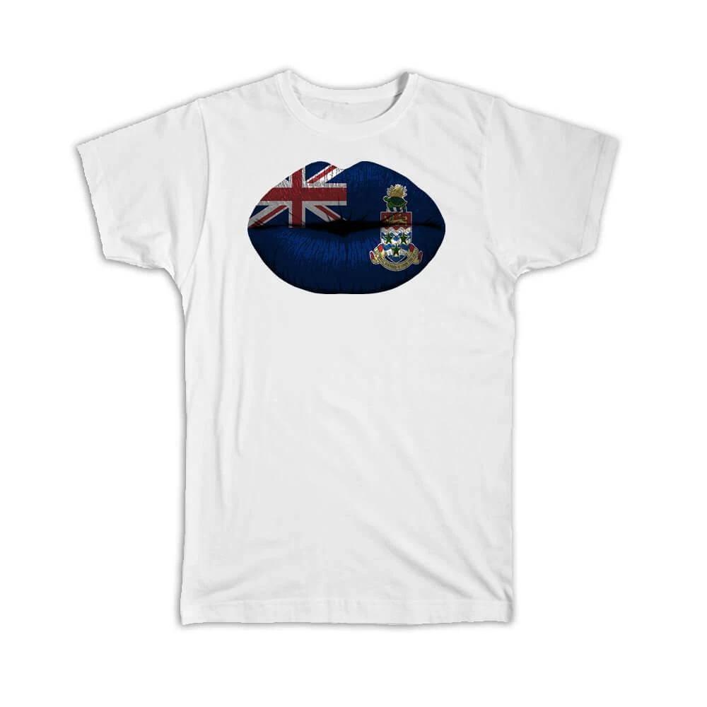 Gift T-Shirt : Lips Cayman Islands Flag Islander Expat Country For Her Women S