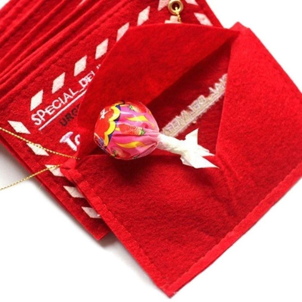 Tree Decoration Pendants Red Decoration Gift Bag Alphabetic Envelope Red Envelope Embroidery Card