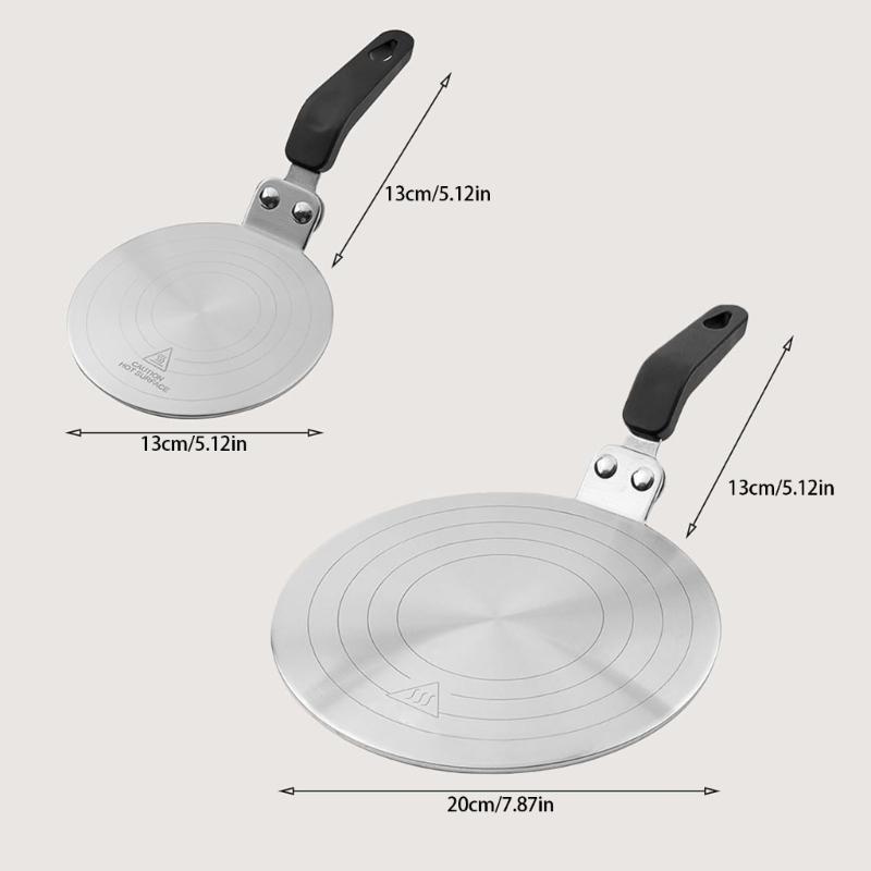 Induction Hob Converter Plate Stainless Steel Adapter Induction Adapter Plate Suitable for Mocha Pots and Coffee Makers