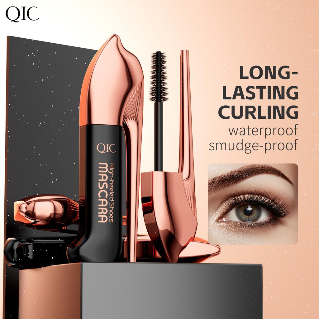 New Mascara Makeup High Heels Mascara Waterproof Non-Smudging 4D Plump Curl