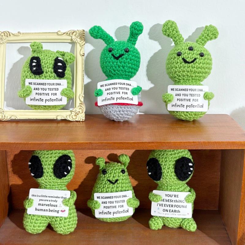 Crochet Decorations Positive Potatoes Ornament Desk Accessories Office Accessories Positive Crochet Animals Desk Pets