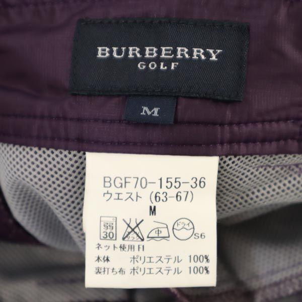 Burberry Golf Sanyo Shokai golf Dlouhé kalhoty M fialové GOLF Síťovaná podšívka Dámské Použité