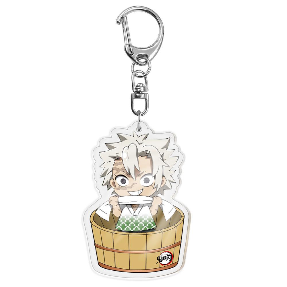 Demon Slayer Kimetsu No Yaiba Infinity Castle Acrylic Keychain Accessories Bag Charm Tokitou Muichirou Action Model Figure Playthings