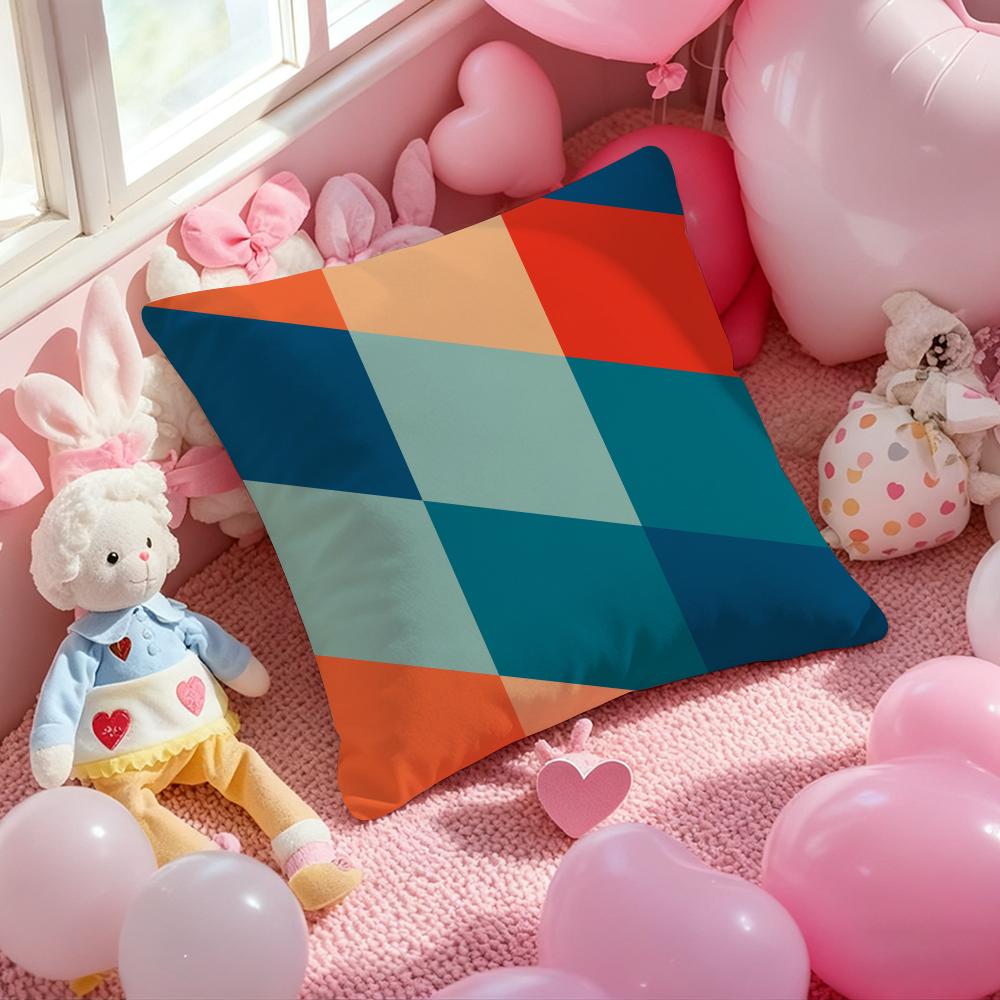 Modern color Mia style geometric pattern Cushion Pattern Printed Pillowcase for Living Room Sofa Cushion Cover & Bedroom Decor
