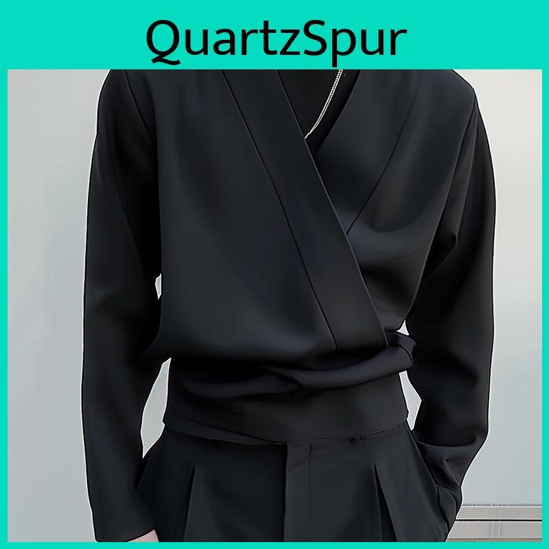 Men Neck V Incerun Long Sleeve Open Front Tops Casual Slim Waist Pullovers