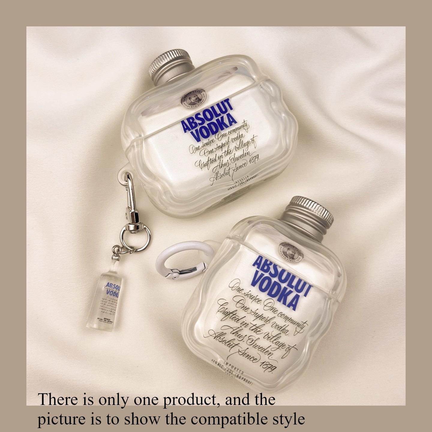 

Чохол для бездротової Bluetooth-гарнітури AirPods 4-го покоління у формі пляшки горілки, креативний захисний чохол для Apple 2/3-го покоління/pro Airpodspro