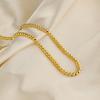 Round Gold-plated Necklace Titanium Steel Golden Hand Chain Fashion Bead Bracelet  Daily