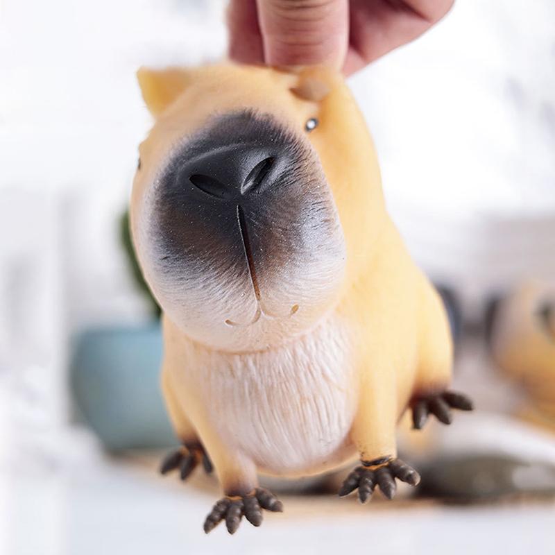 Super Soft Cute Q-Bullet Capibala Toy Mini Toys Kawaii Stress Relief Squeeze Fast Rebound Animals Toy TPR Decompression Toy