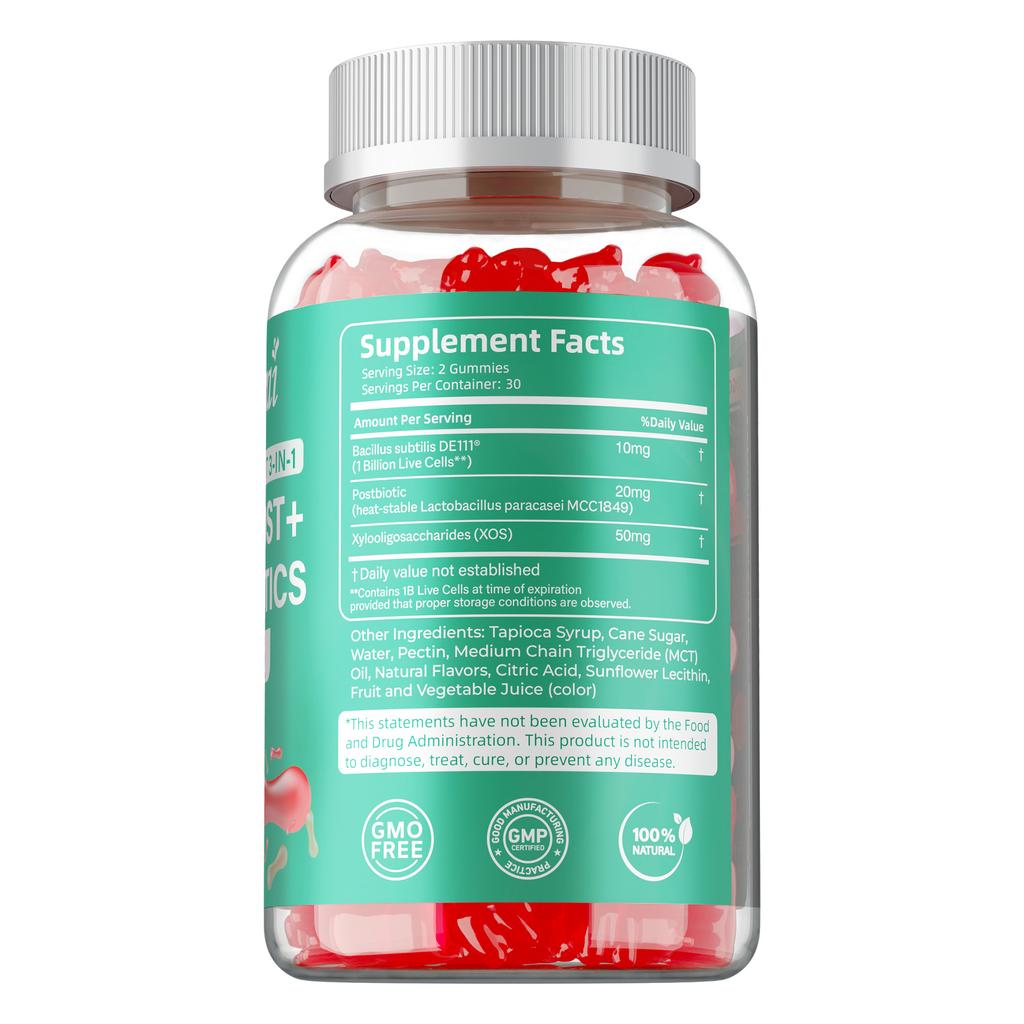 Synbiotics, Rich In Prebiotics and Probiotics, Containing Lactobacillus and Bifidobacteria, Promote Gut Health and Relieve Bloating.