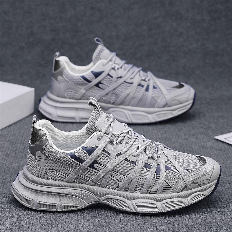 

2025 autumn new fashion breathable versatile casual shoes men s shoes platform sports shoes mesh youth casual shoes 39