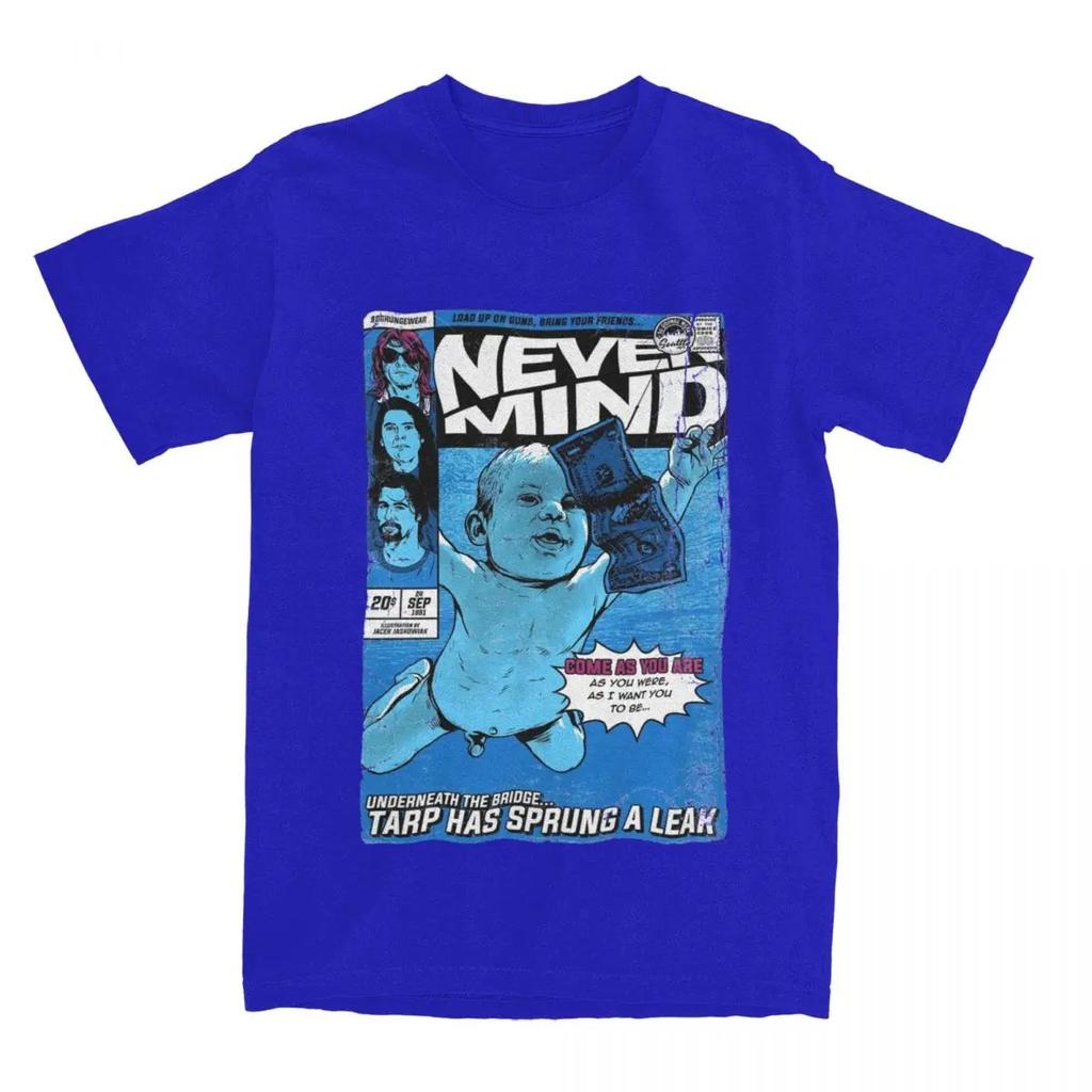 Funny Kurt Cobain Nevermind Album T Shirt Men Womens Pure Cotton Tees Shirt Highend Luxury hot product Unisex Cotton soft tees