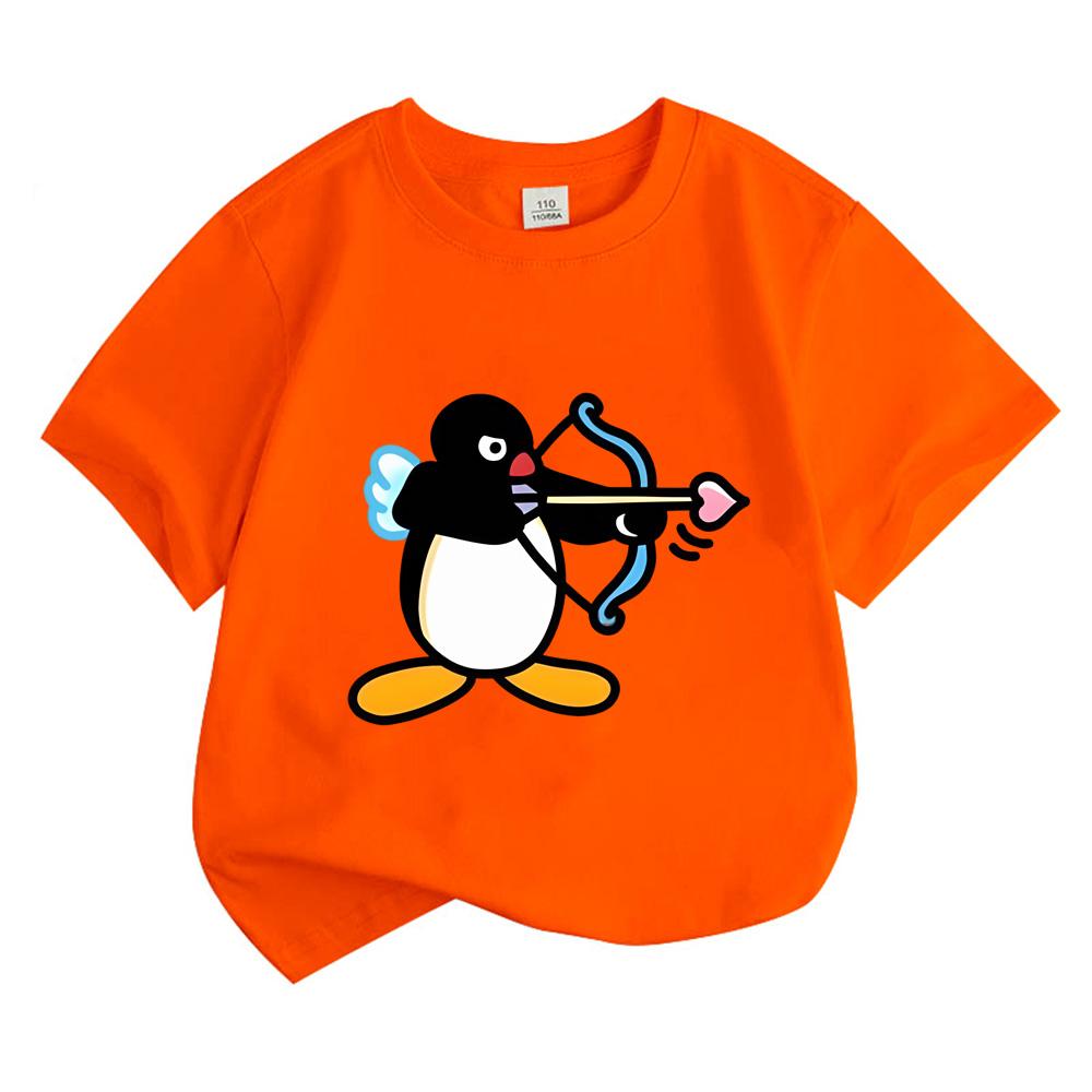 2026 NEW Cartoon Pingu T-shirt Manga/Comic Boys Girls Kids Clothing Tops Streetwear Short Sleeves Sports Fashion Tees Toddler