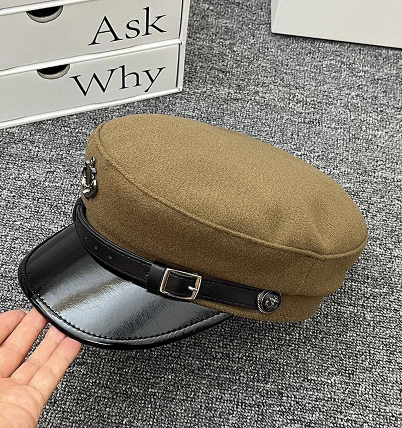 Chic Vintage-Inspired Beret Cap For Women - Lightweight Cotton, Adjustable Drawstring Closure, Perfect For Fall & Winter