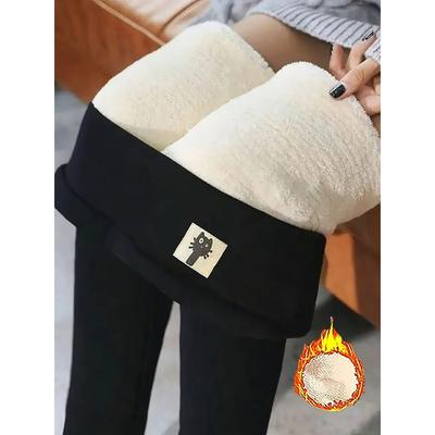 Winter Verdickt Warm Leggings Damen Lamm Kaschmir Jogginghose Hohe Taille Fleece Elastische Strumpfhose Warme Strumpfhose Hose Schlank Samt Legging