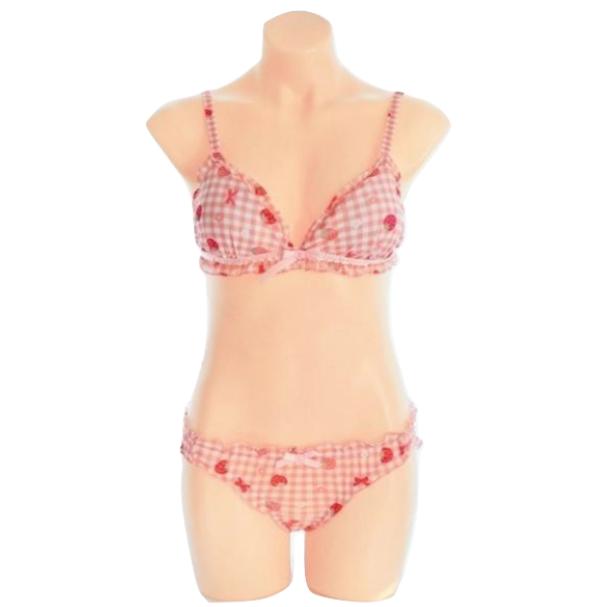 

Комплект нижнего белья в клетку «Клубника»