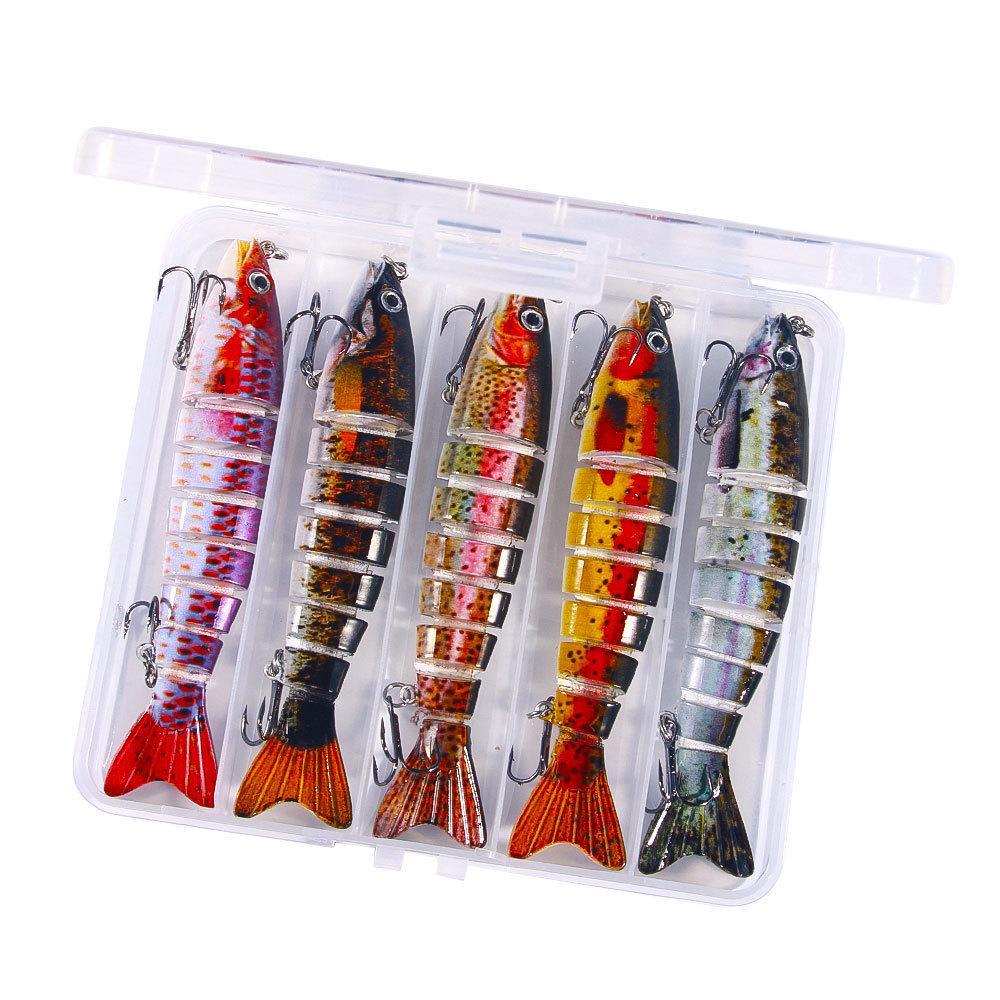 12.8cm-18g Multi-Jointed Bionic Minnow Sinking Lure for Sea Fishing Tackle.