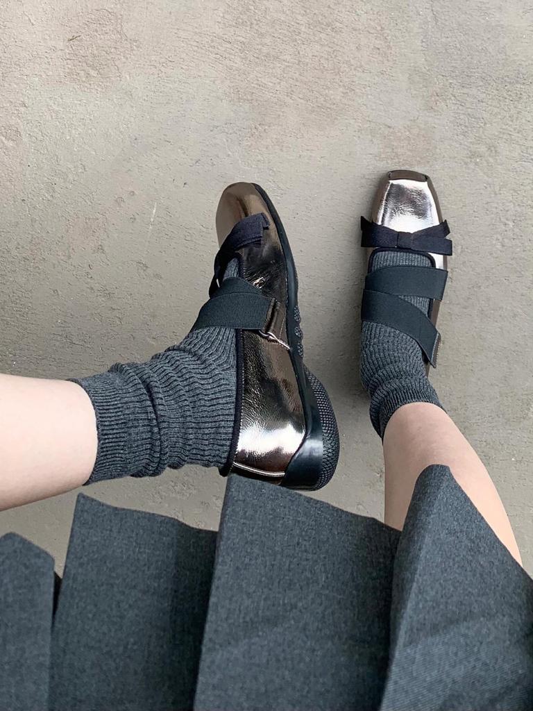 Whole Cowhide~ British Style Leather Bow Loafers Women's Platform Small Leather Shoes Ballet Shoes Mary Jane Single Shoes