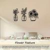 Black Tulip Metal Flower Wall Decor Art Sculpture for Kitchen Bathroom Study Porch Festival