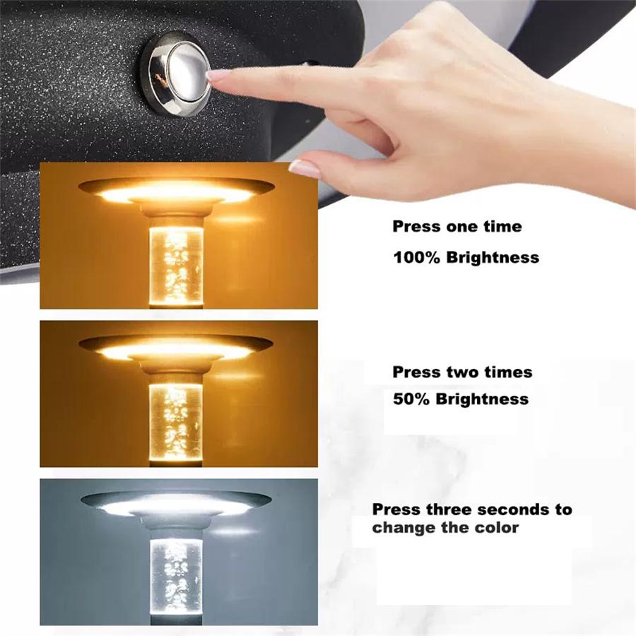 Thrisdar Solar Landscape Path Light Aluminum Outdoor Round Shape Solar Bollards Lighting for Lawn Patio Courtyard Driveway Decor