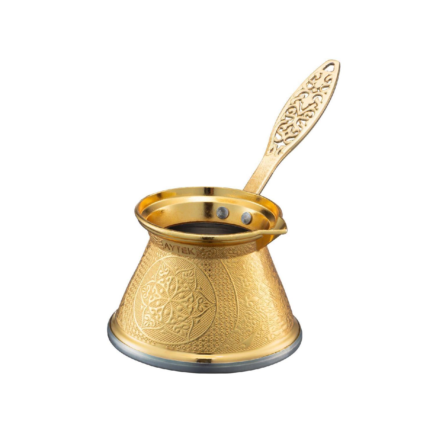 

Литой кофейник, совместимый с Inox, на 6 человек золотой