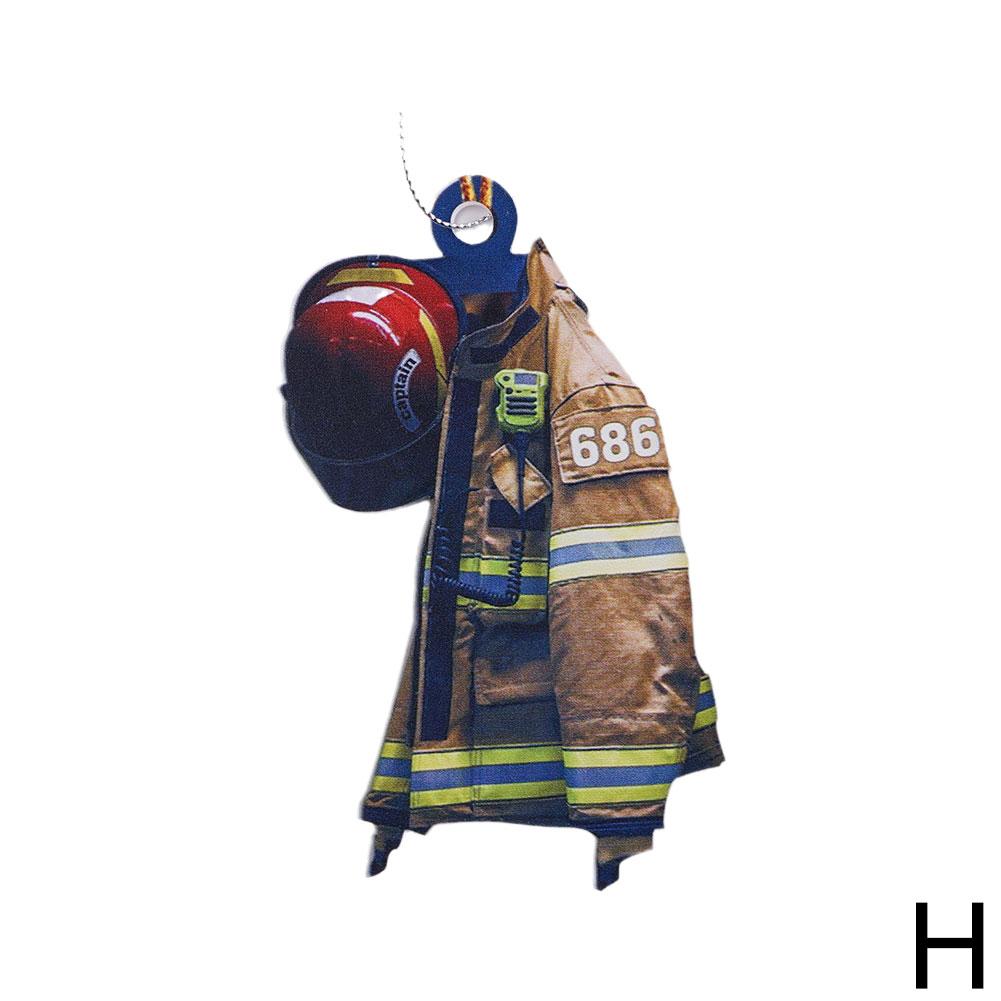 

2D Hanging Car Decor Firefighter Coat and Hat Christmas Decor Pendant g1q8 H-One-size