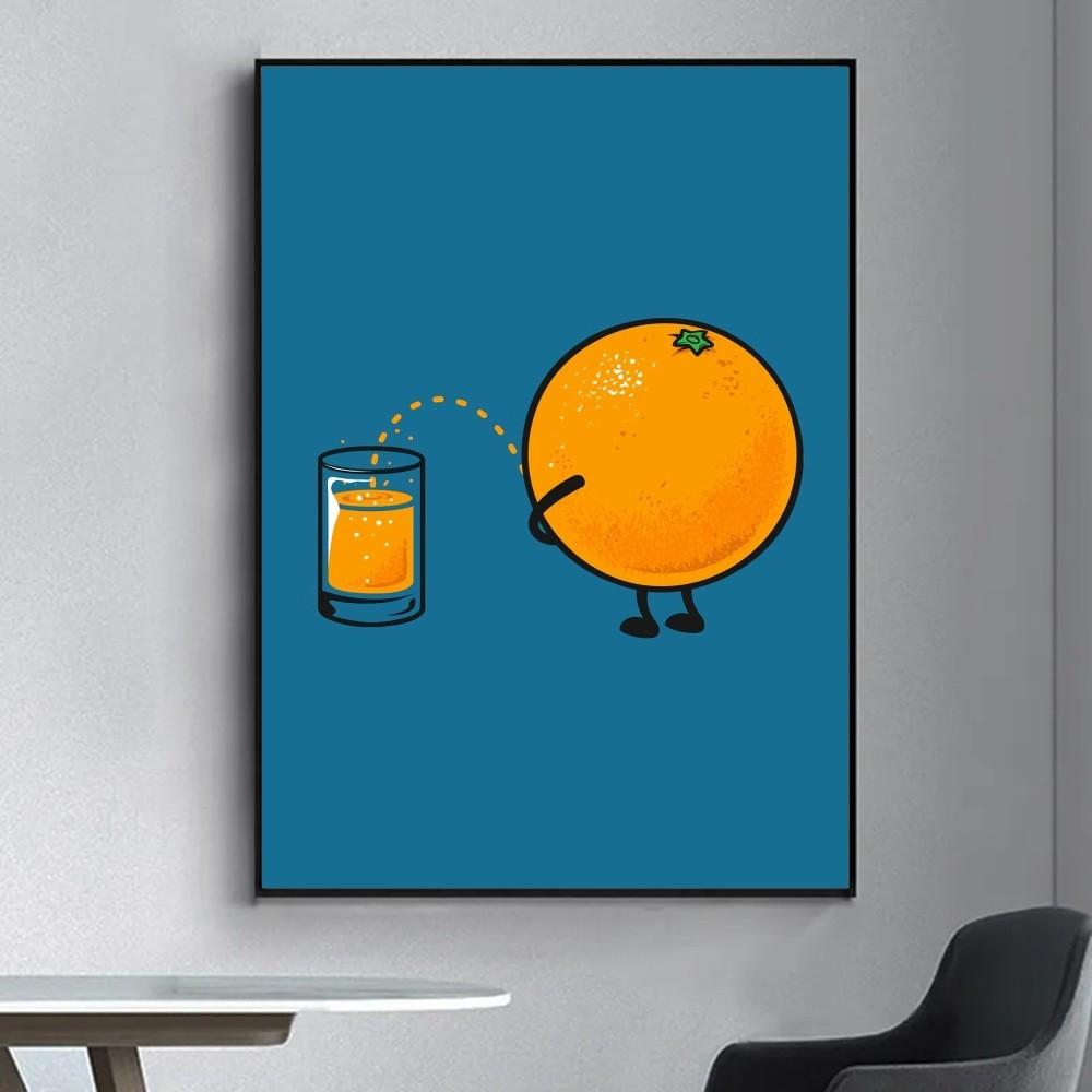 

Смешная еда необычный плакат настенная наклейка для гостиной бар винтажная декоративная картина середина 21*30cm No Frame