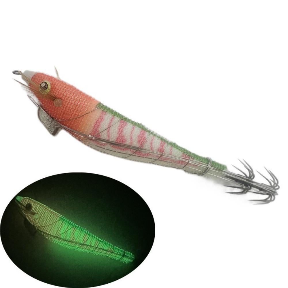 2pcs Luminous Squid Jig UV laser Artificial Bait Fishing Bait Luminous Squid Bait Octopus Fishing