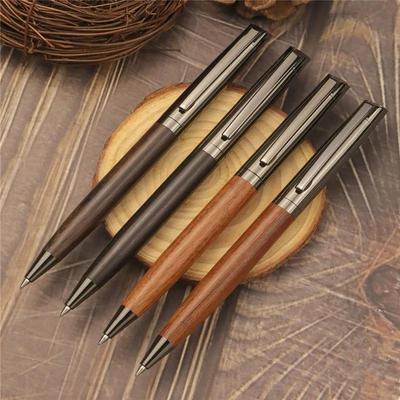 Luxury Quality Wooden Metal Ballpoint Pen Medium Nib Use Business Office School Office Stationery