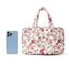 1Pc New Flower Patterned Four Fold Toiletry Bag with Hooks,Portable Travel and Wash Area Storage,Dry-wet Separation