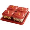 4-Compartment Snack & Candy Storage Tray Set