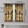 2pcs   Curtains Roller Blinds Ancient Egyptian Mural Machine Washable Fabric Thermal Insulation Versatile 100% Polyester (without