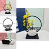 Chinese Style Screen And Plastic Flower Vase For Nordic Interior Decoration