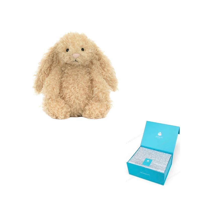 Jellycat Zhizhen Shy Curly Bonnie Rabbit Cute Doll Plush Doll Sitting Height 23cm/38cm Height