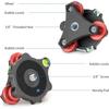 Camera Leveler Base Aluminum Alloy 3 Bubble Levels Tripod Head Leveling Base Strong Load Bearing For Panoramic Photography