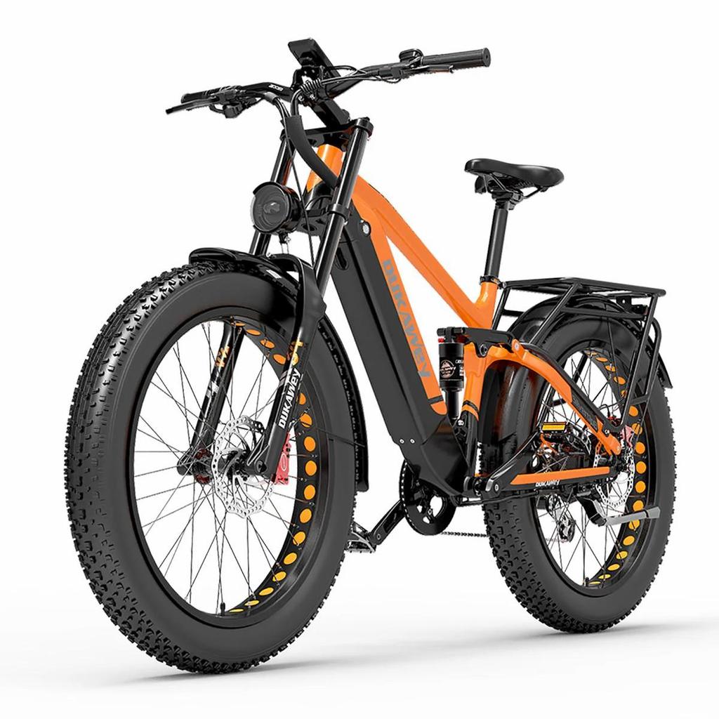 Electric Bicycle Dukawey Silvertip8 1000W Motor All Terrain Electric Bike 52V 20AH Fully Suspended Adult E-Bike Dual Hydraulic Brakes