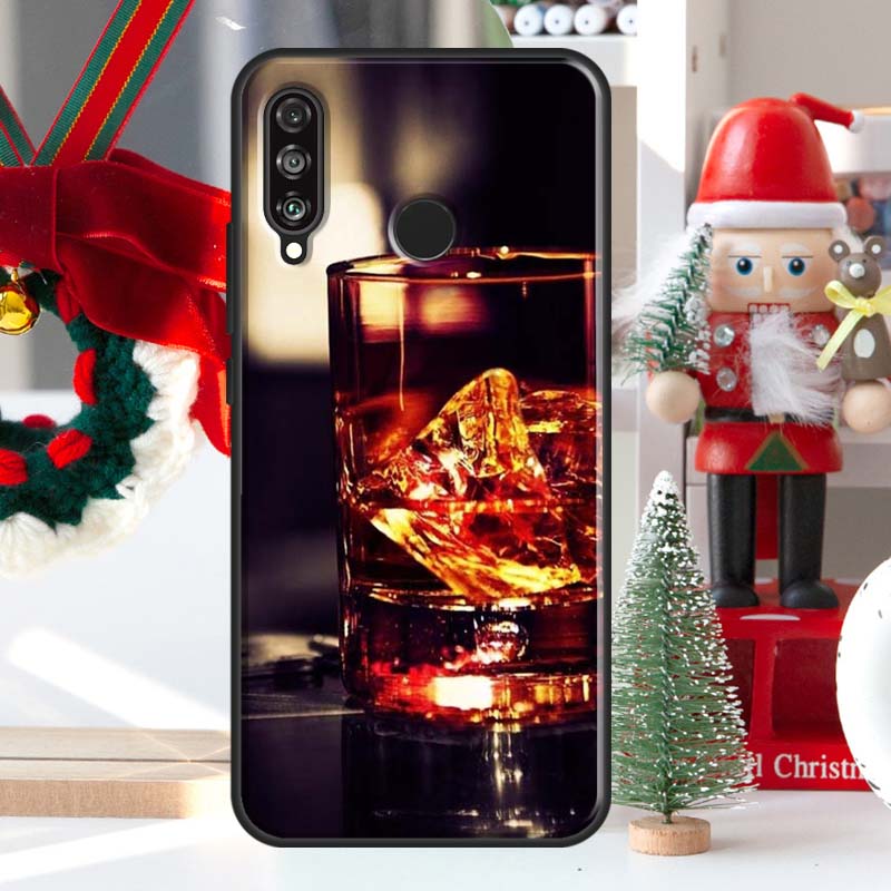 Cygaro Whiskey Lodowy Napój Etui na Huawei Nova 7i 8i 11i 12i 12s Y73 Y70 Y90 Y60 Y72 Y61 Y91 9 10 SE P30 Pro P40 Lite