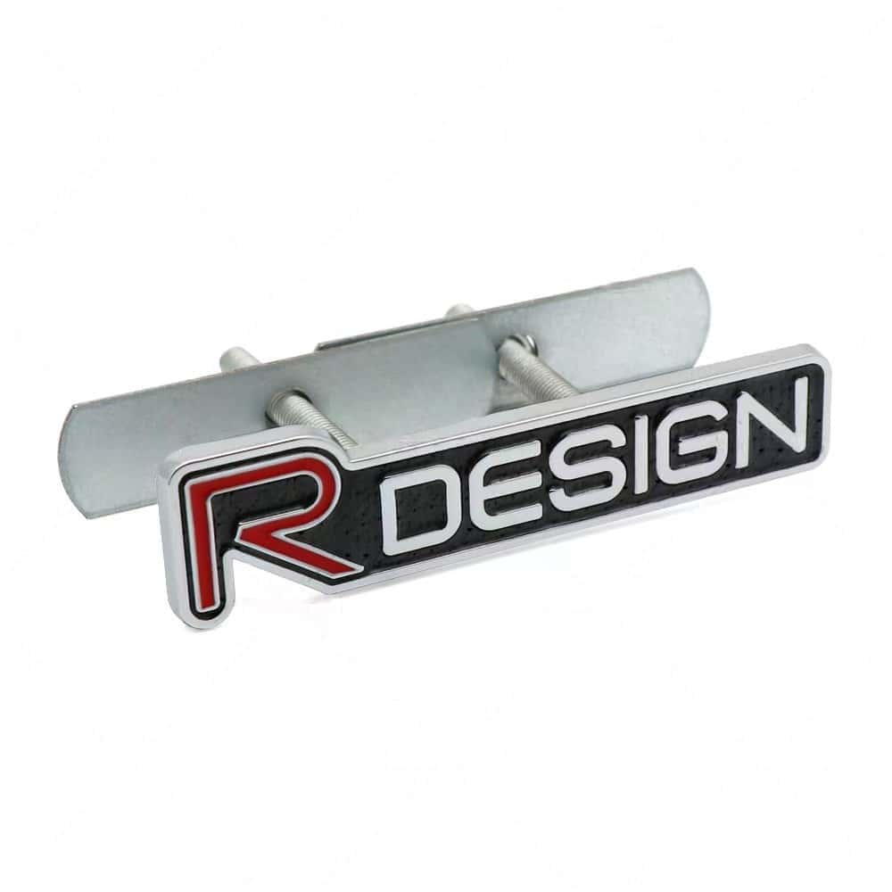 3D Metal R-Design Logo Badge Sticker Front Grill Rear Trunk Emblem Decal