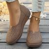 Fashion New Womens Hollow Out Shoes Ethnic Style Low Top Plus Size Shoe Comfort Breathable Flats Casual Solid Color Ladies Shoes Zapatos