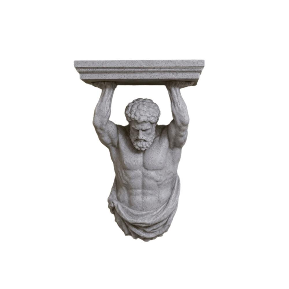 3D-gedrucktes schwebendes Lagerregal dekorative griechische Gott Wandhalterung Regal Bürodekoration