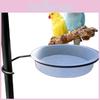 Versatile Plastic Bird Feeder Featuring Sturdy Metal Mounting Pole And Innovative Hummingbird Water Dish For Garden Use