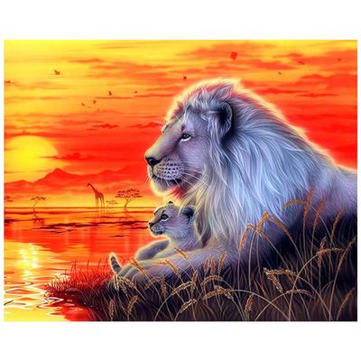 Pittura Diamante 3D Fai da Te Animale Leone Ricamo Punto Croce Artigianato Decorazione Casa