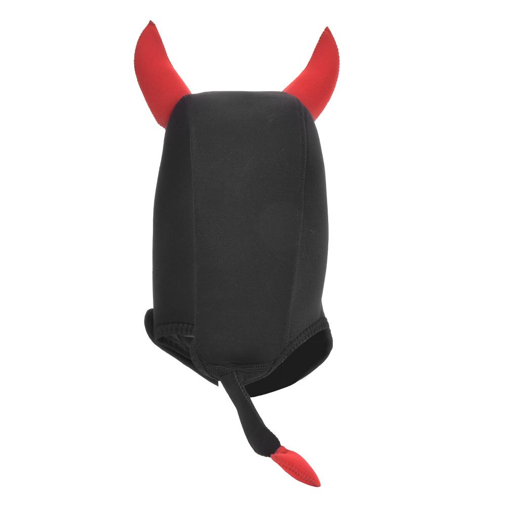 Cappello/Cappuccio/Casco in Neoprene per Scuba e Apnea con Disegni di Animali Piccolo Diavolo Rosso
