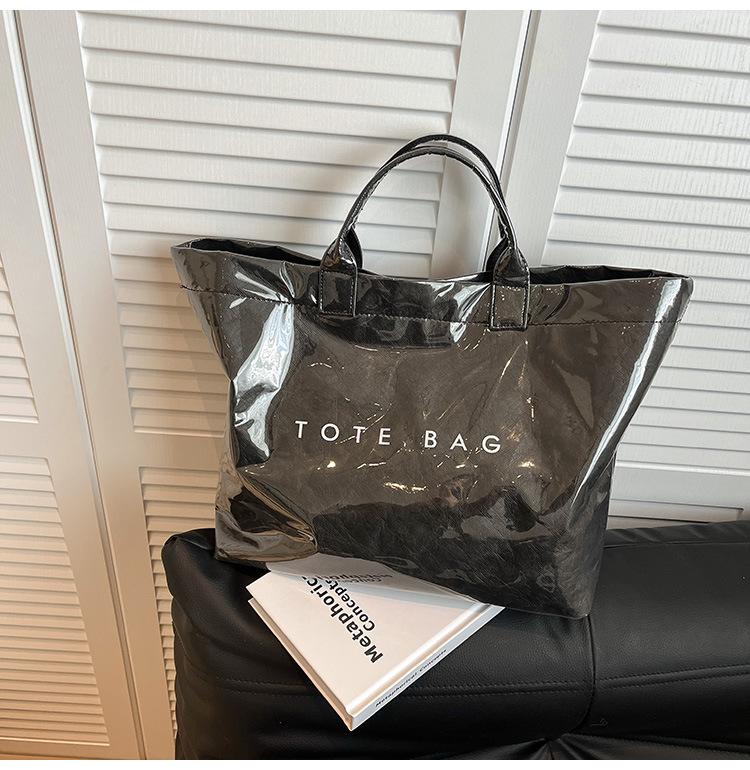 Tote Bag Women's Large-capacity New Spring and Summer Versatile Jelly Bag Casual Waterproof College Student Bag