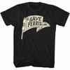 Ferris Bueller's Day Off Save Ferris Pennant Black Adult T-Shirt