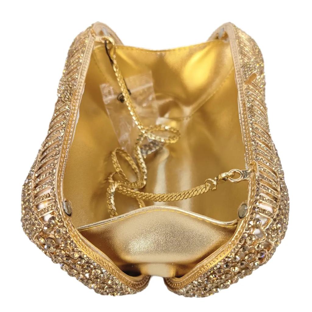 Boutique De FGG Silver Rhinestone Clutch Purses for Women Formal,Bow Crystal Evening Bags,Bridal Wedding Party Minaudiere Bag