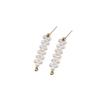 Lanyun Jewelry 925 Silver Needle Earrings Natural Pearl Earrings Handmade Bead Earrings ins Style Silver Needle Versatile