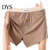 Patchwork Color Shorts Briefs Men Boxer Underwear Mid-rise Logo Button Contrasting Waistband Ice Silk Quick-Drying Panties Comfortable