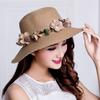 Summer Elegant Women's Hats Flower Ring Straw Hat Sun Hats Straw Beach Hat Flower Rope Woman's Hat Fashion Accessories